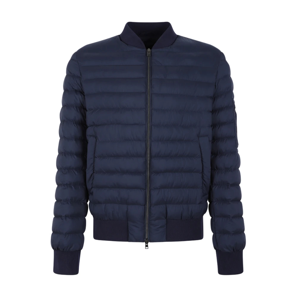 Herno Herren Blau - Gesteppte Daunen-Bomberjacke - Jackets - M