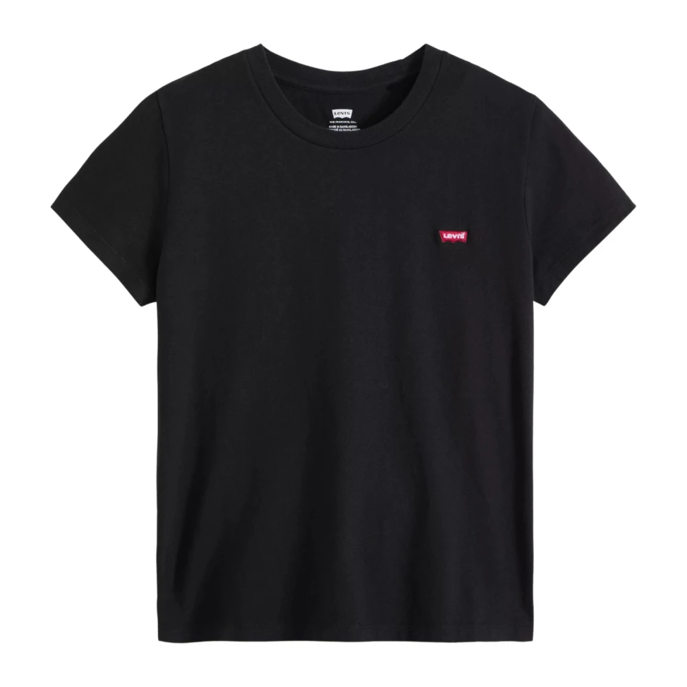 Levis Levi's® T-Shirt Logo-Patch Rundhals-Ausschnitt Basic Für Damen Schwarz S - Bild 10