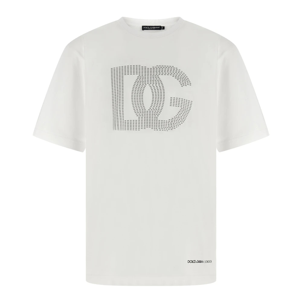 Dolce & Gabbana Herren Weiß - Baumwoll-T-Shirt Mit Logo - Tops - Xl