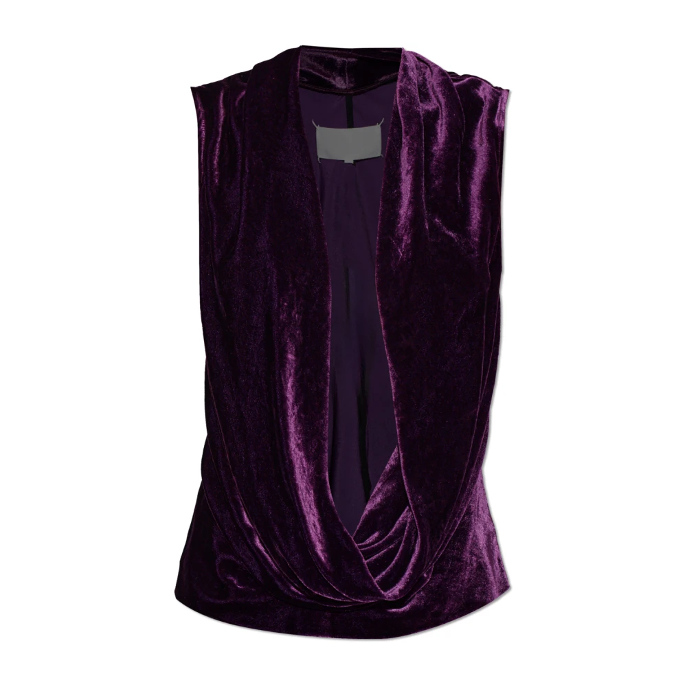 Maison Margiela Damen Violett - Samttop - Tops - Lila - S