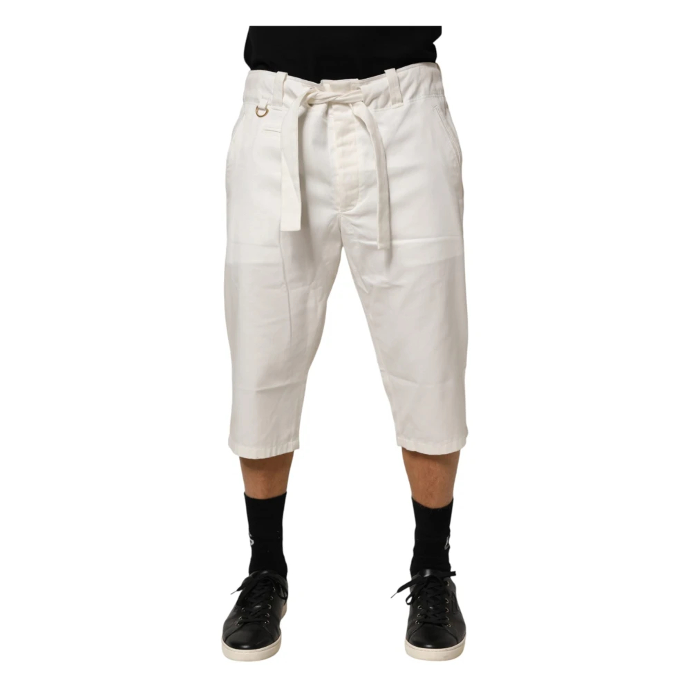 Dolce & Gabbana Herren Weiß - Cropped Stoffhose - Trousers - 2XL