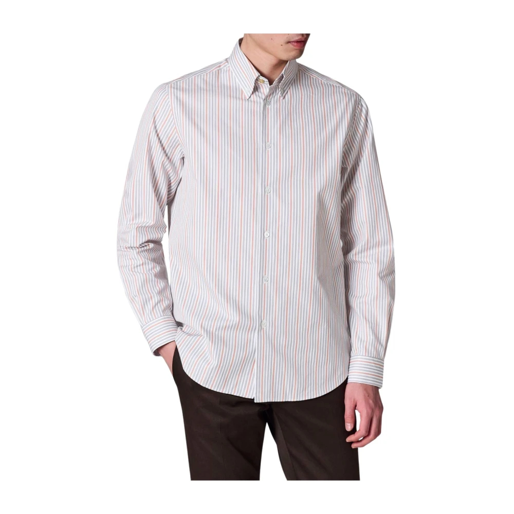 Paul Smith Herren Multicolor - Gestreiftes Baumwollhemd - Shirts - Mehrfarbig - M