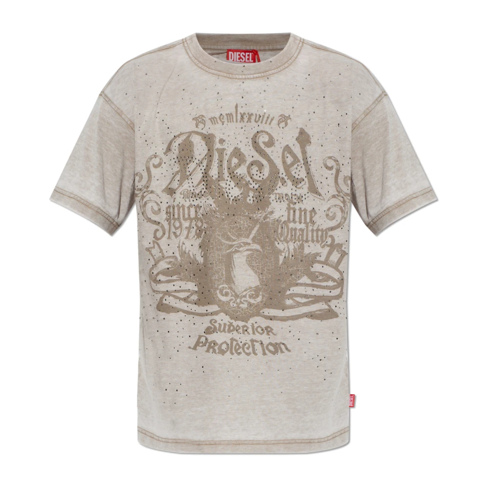 Diesel Herren Beige - T-Norm-Aa8 T-Shirt - Tops - 3XL
