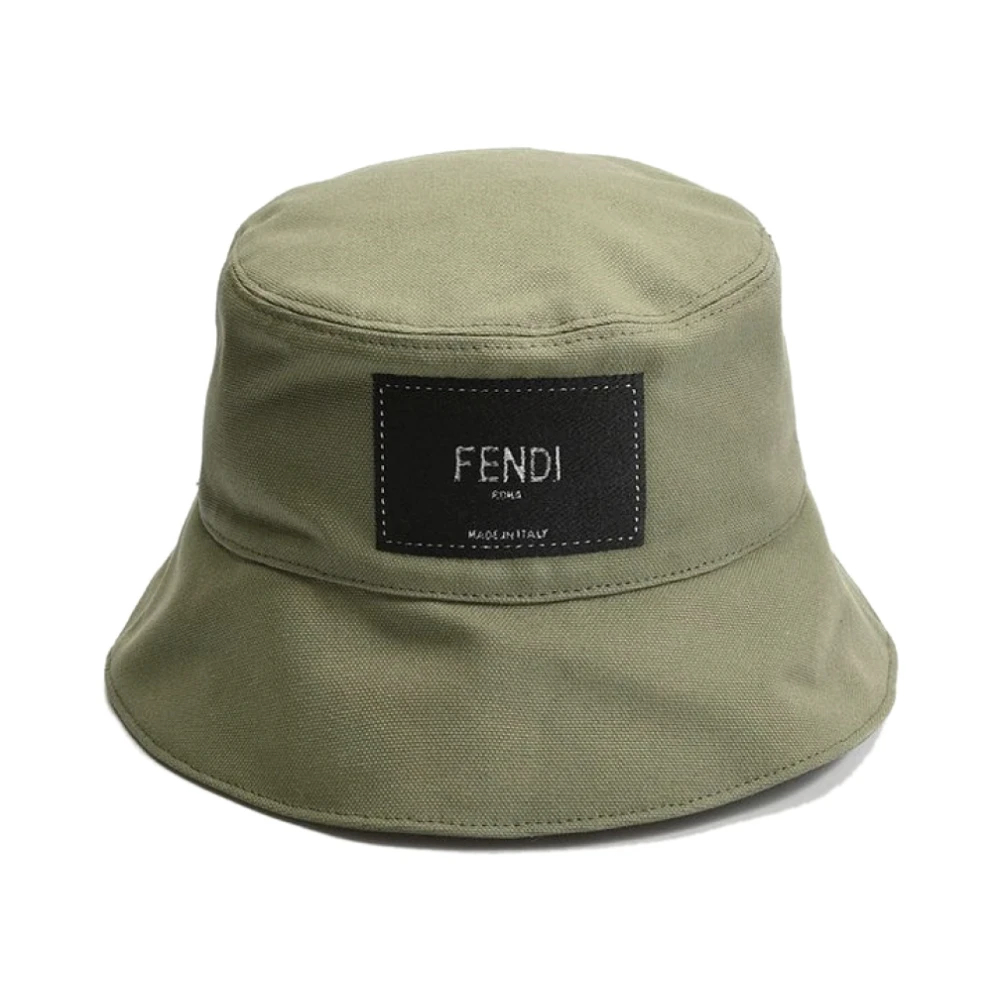 Fendi Unisex Grün - Logo Tag Bucket Hat - Accessories - S
