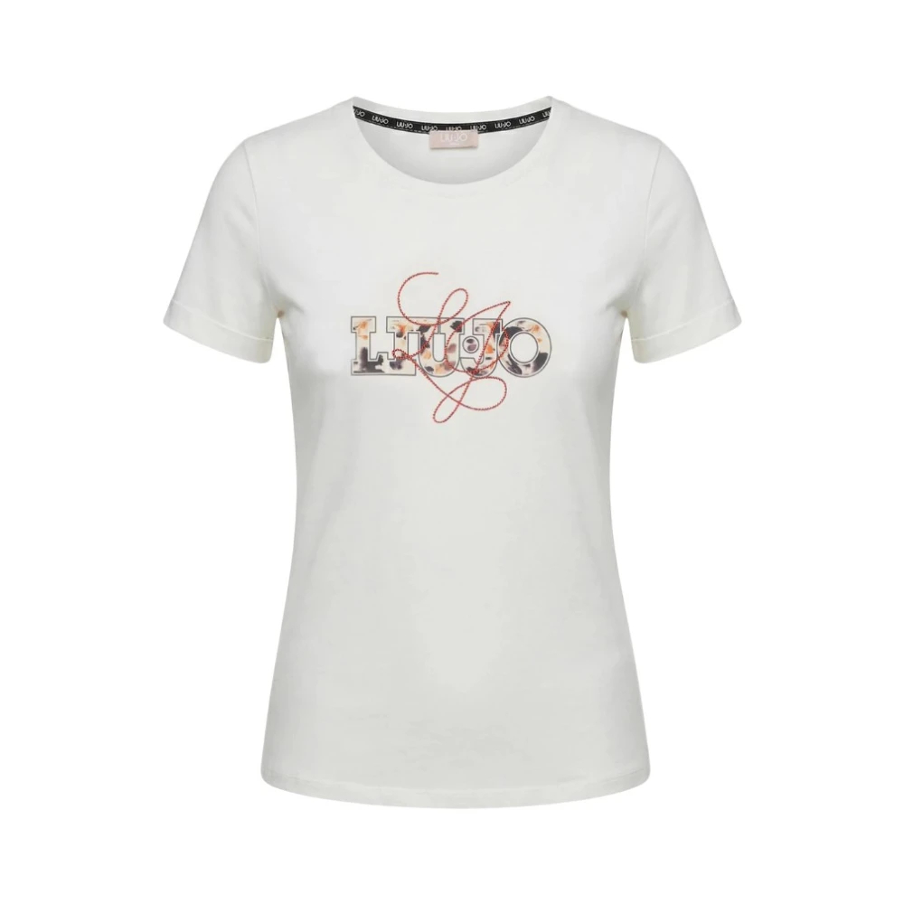 Liu Jo Damen Weiß - Ecs Moda T-Shirt - Tops - 2XS