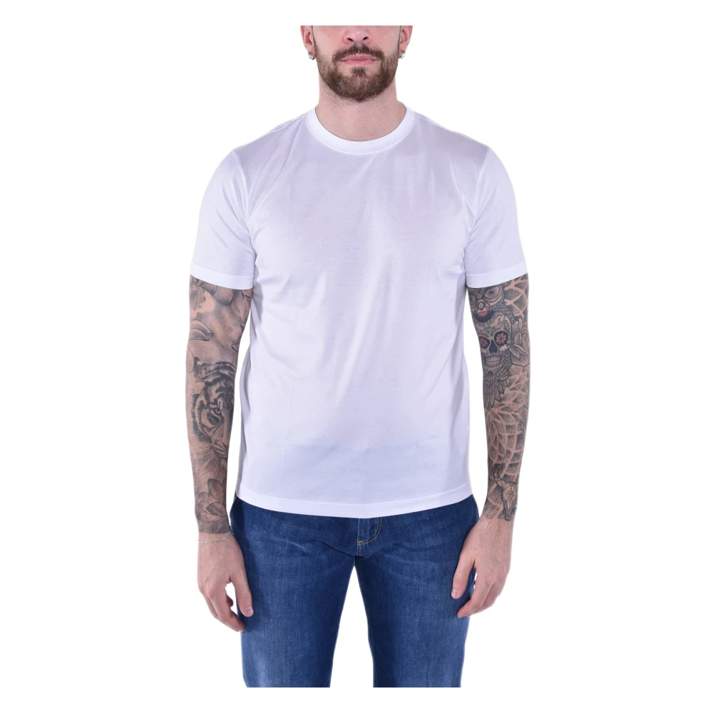 Eleventy Herren Weiß - Rundhals Baumwoll T-Shirt - Tops - L