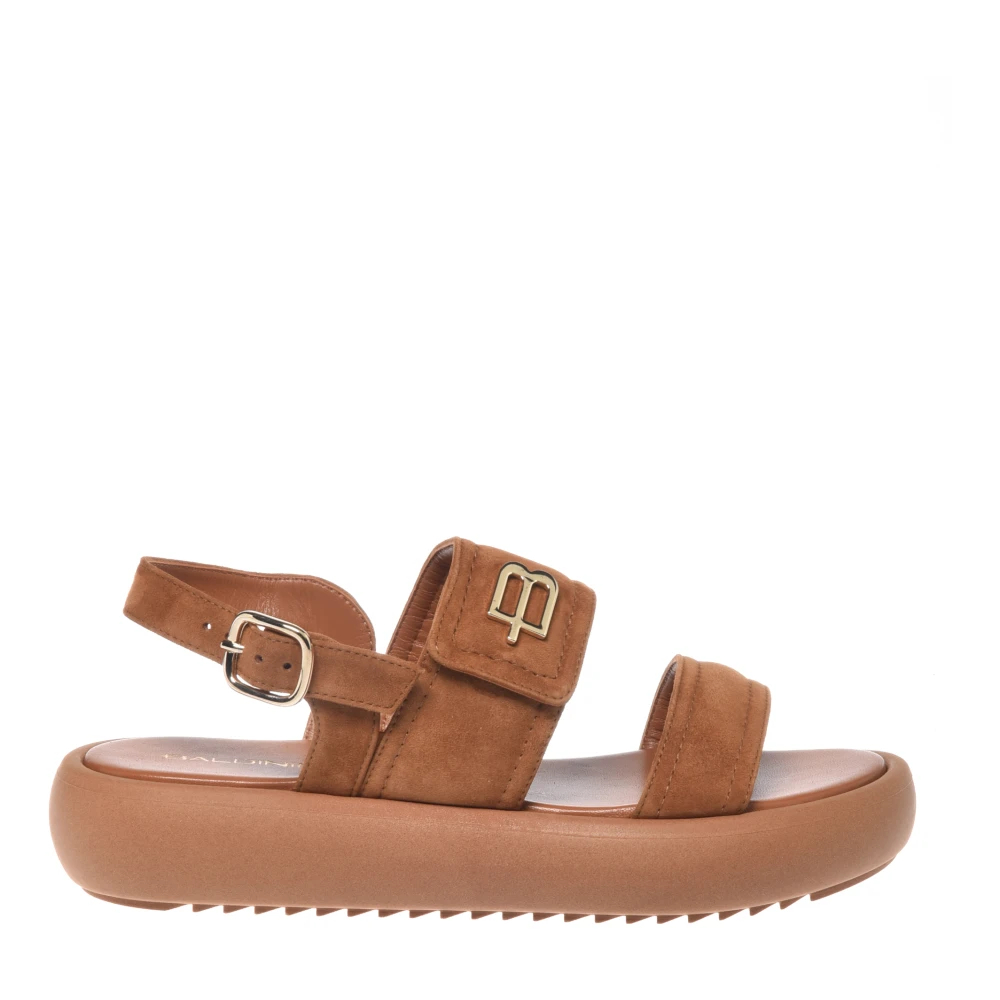 Baldinini Damen Braun - Suede Flat Sandal - Shoes - 36 Eu