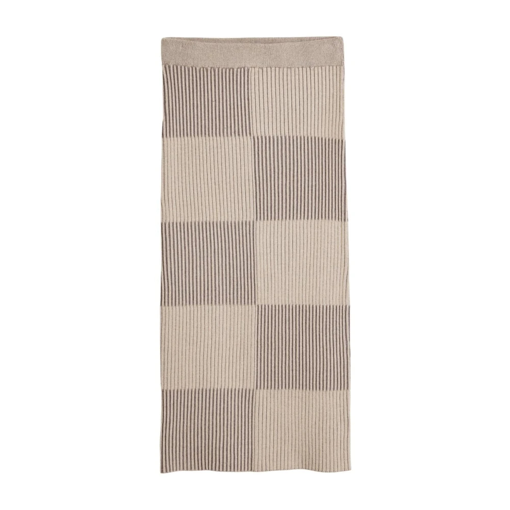 Desigual Damen Beige - Rock Mit Karomuster - Skirts - S