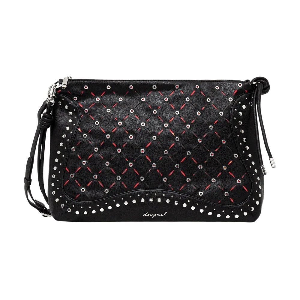 Desigual Gewebte, Verzierte Handtasche - Schwarz Einheitsgröße - Bild 8