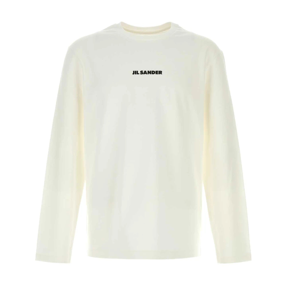 Jil Sander Herren Weiß - Logo Baumwoll-T-Shirt - Tops - L