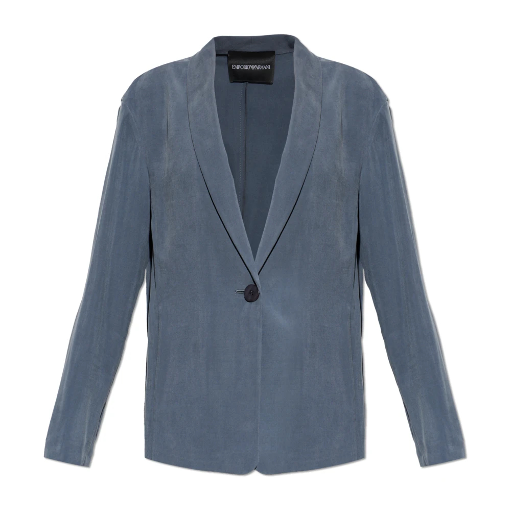 Emporio Armani Damen Blau - Washed Twill Jacket - Jackets - 2XS