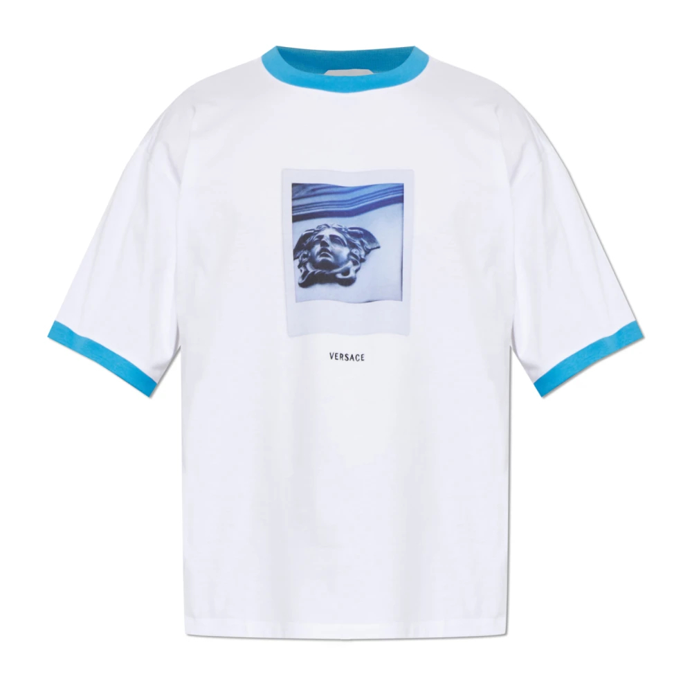 Versace Herren Weiß - Bedrucktes T-Shirt - Tops - L