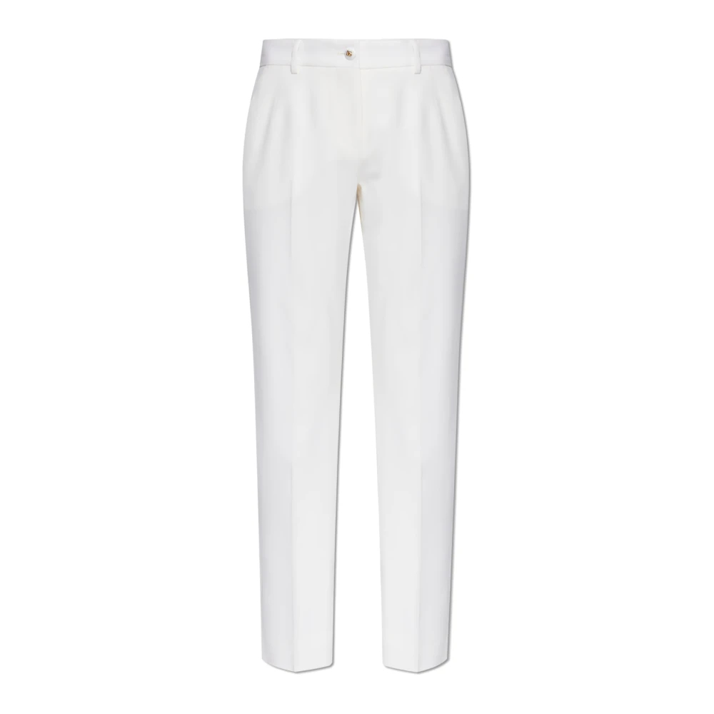 Dolce & Gabbana Damen Weiß - Wollhose - Trousers - L