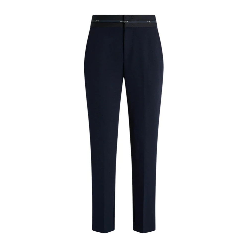 Liu Jo Damen Blau - Hose Mit Markenbund - Trousers - M