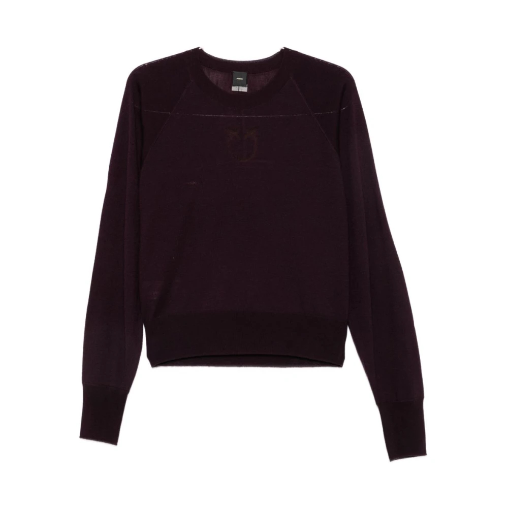 Pinko - Love Birds Strick - Knitwear - Damen - Lila - M