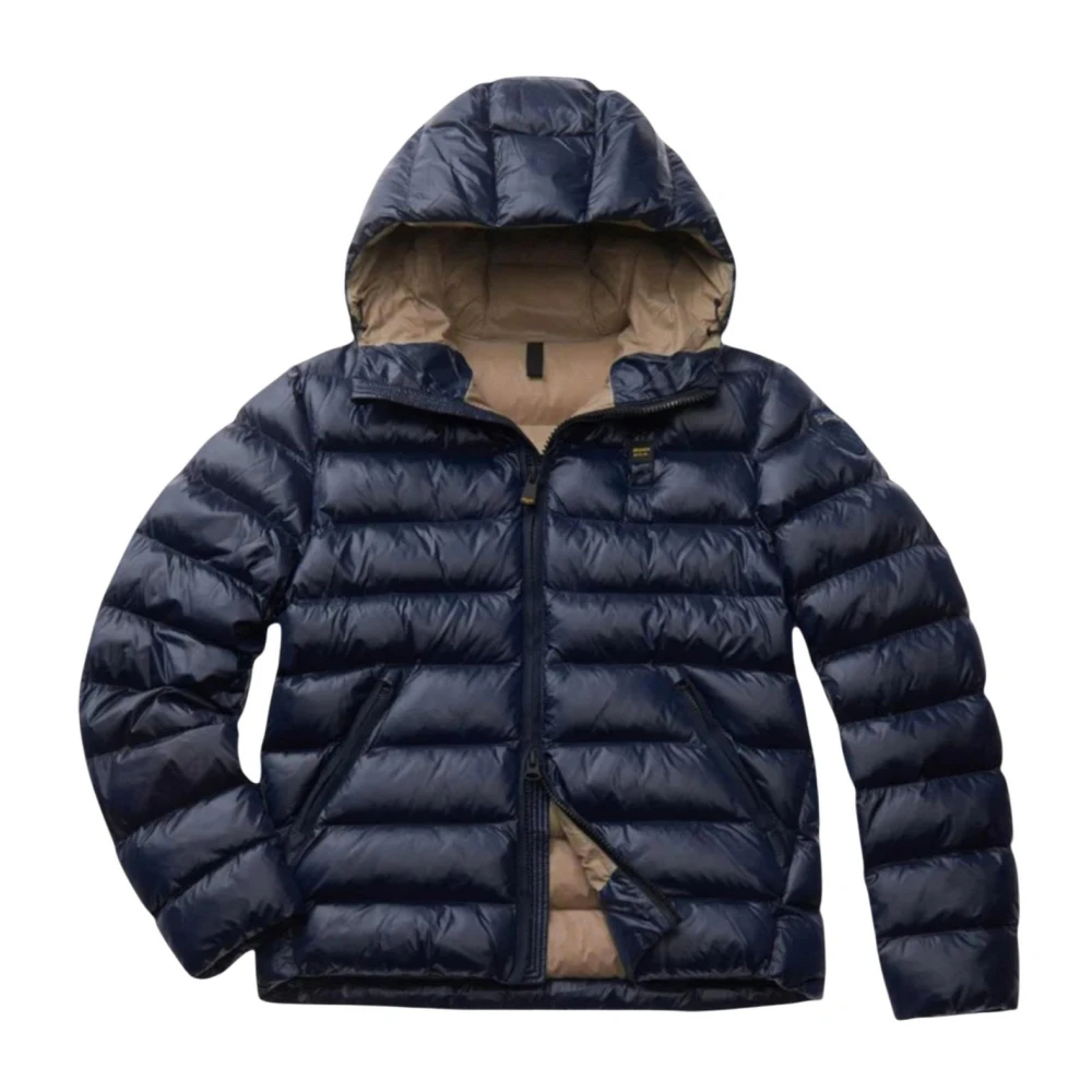 Blauer USA Herren Puffer Jacke in Marine Gr. L wattierte Steppjacke mit Kapuze - Bild 11