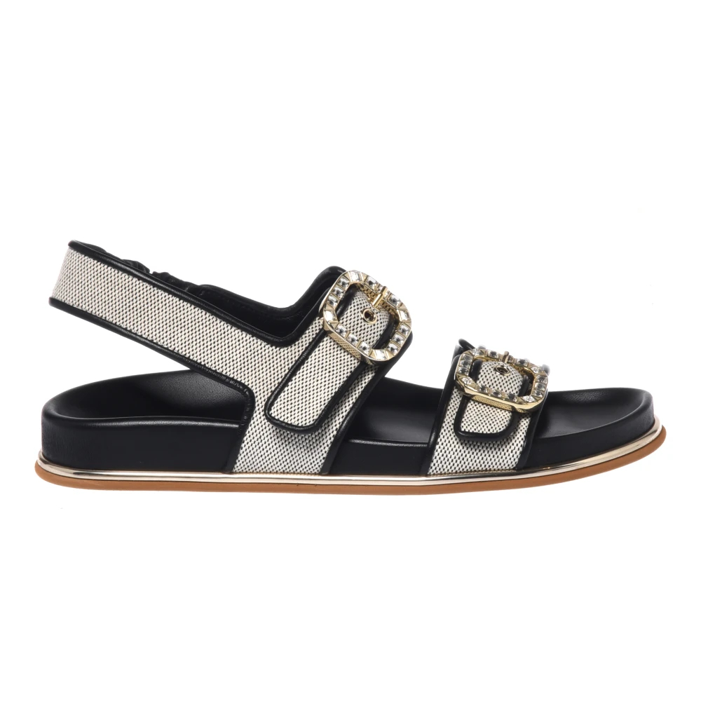 Baldinini Damen Beige - Canvas Sandal - Shoes - 35 Eu