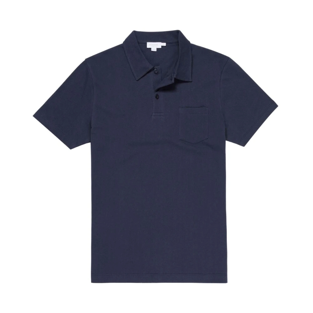Sunspel Herren Blau Riviera Polohemd Marineblau - Bild 3