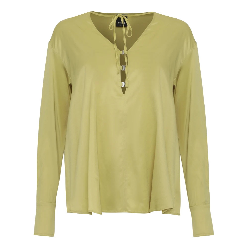 Pinko Damen Grün - Viskose Bluse - Blouses & Shirts - Xs
