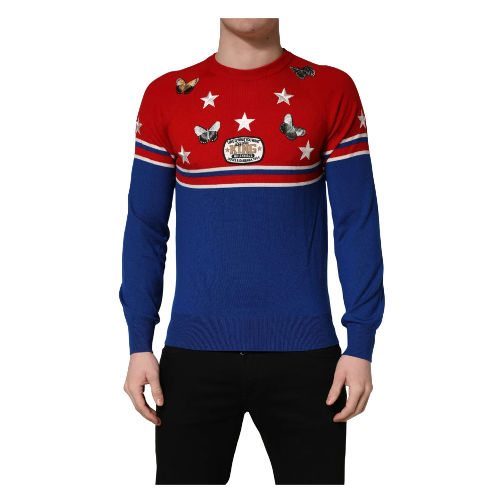 Dolce & Gabbana Herren Multicolor - Crewneck Pullover - Knitwear - Mehrfarbig - M
