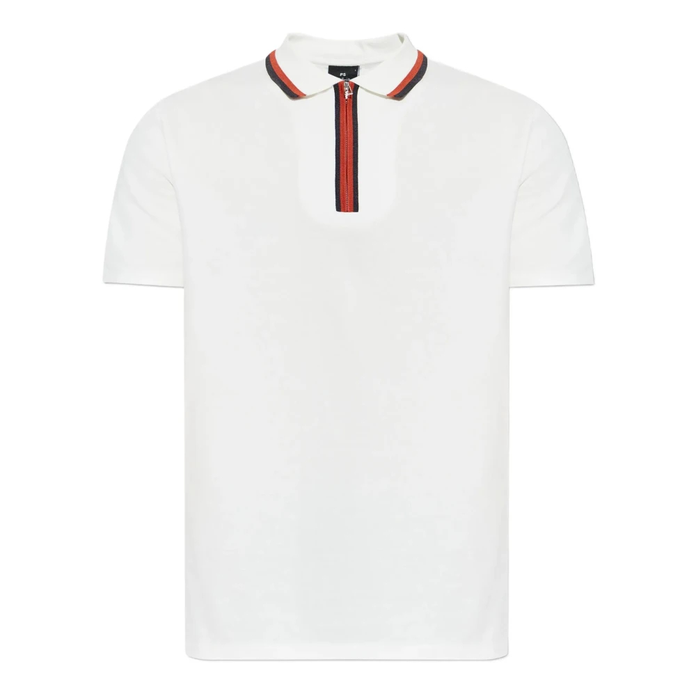Paul Smith Herren Weiß - Polohemd Mit Kontrastierenden Details - Tops - M