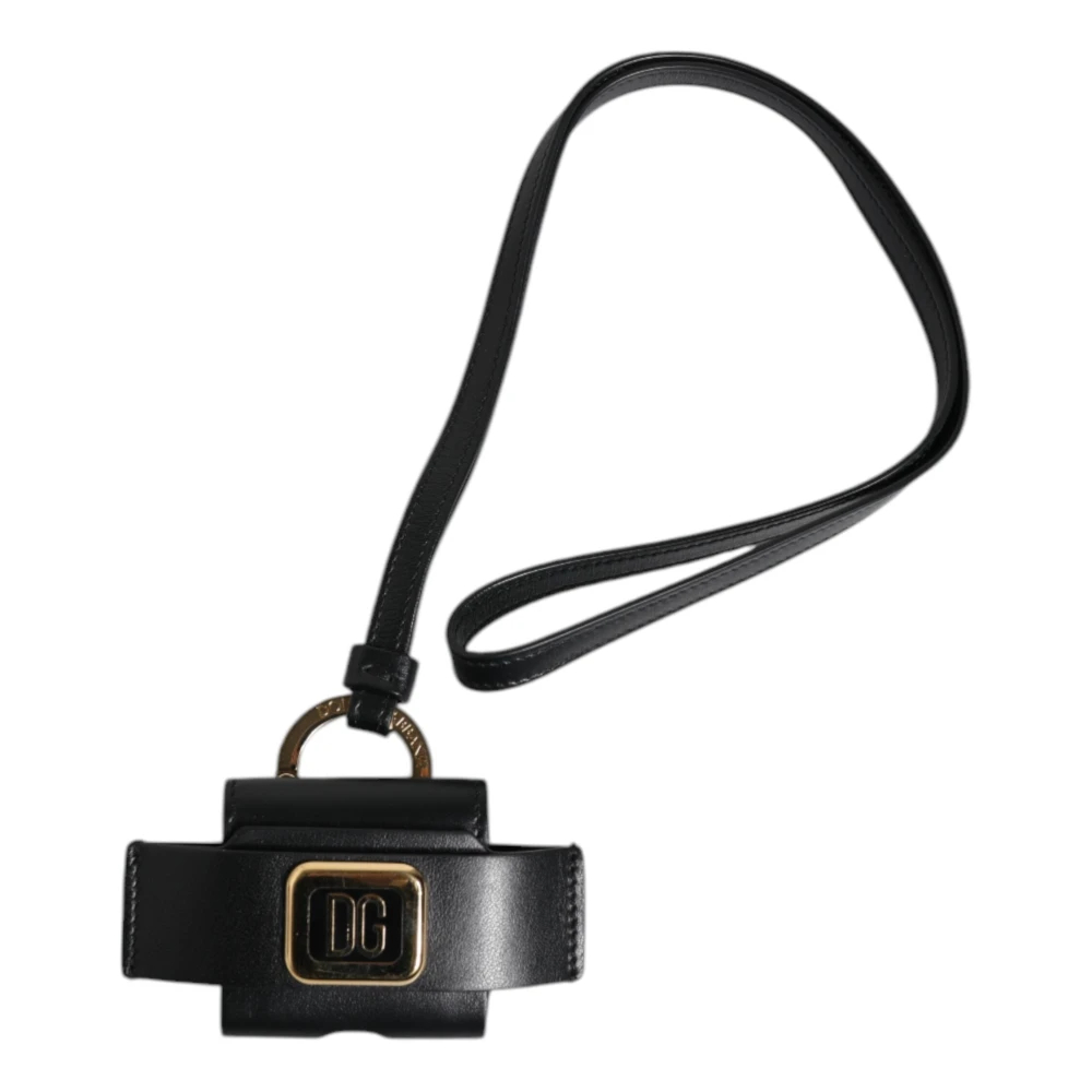 Dolce & Gabbana Herren Schwarz - Leder Airpods Hülle - Accessories - K - One Size