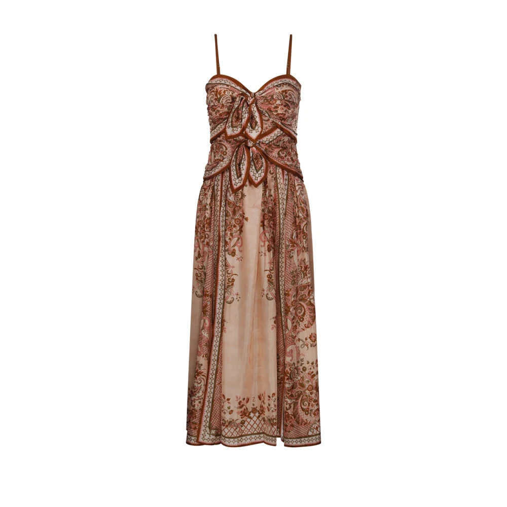 Zimmermann - Aster Off-Shoulder Habotai Midi Kleid - Dresses - Damen - Rosa - Xs - Bild 7