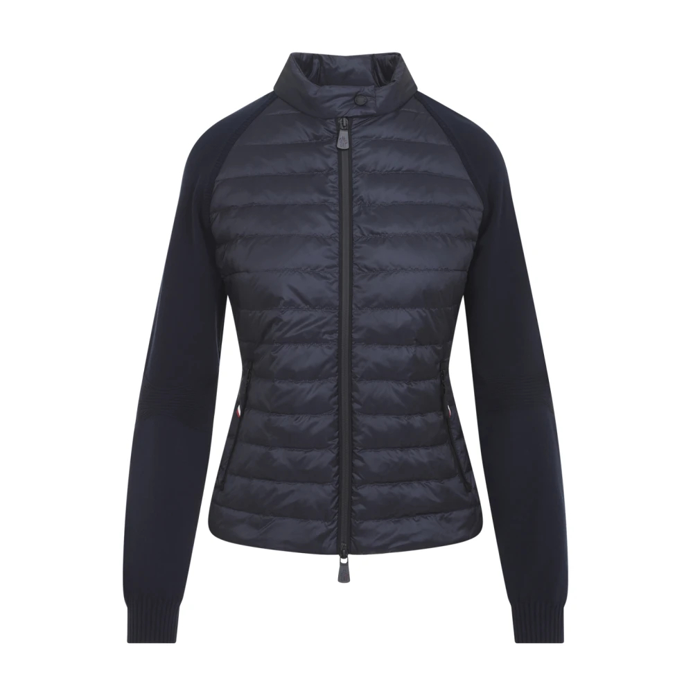 Moncler Damen Blau - Gesteppte Jacke Mit Reißverschluss - Jackets - Xs