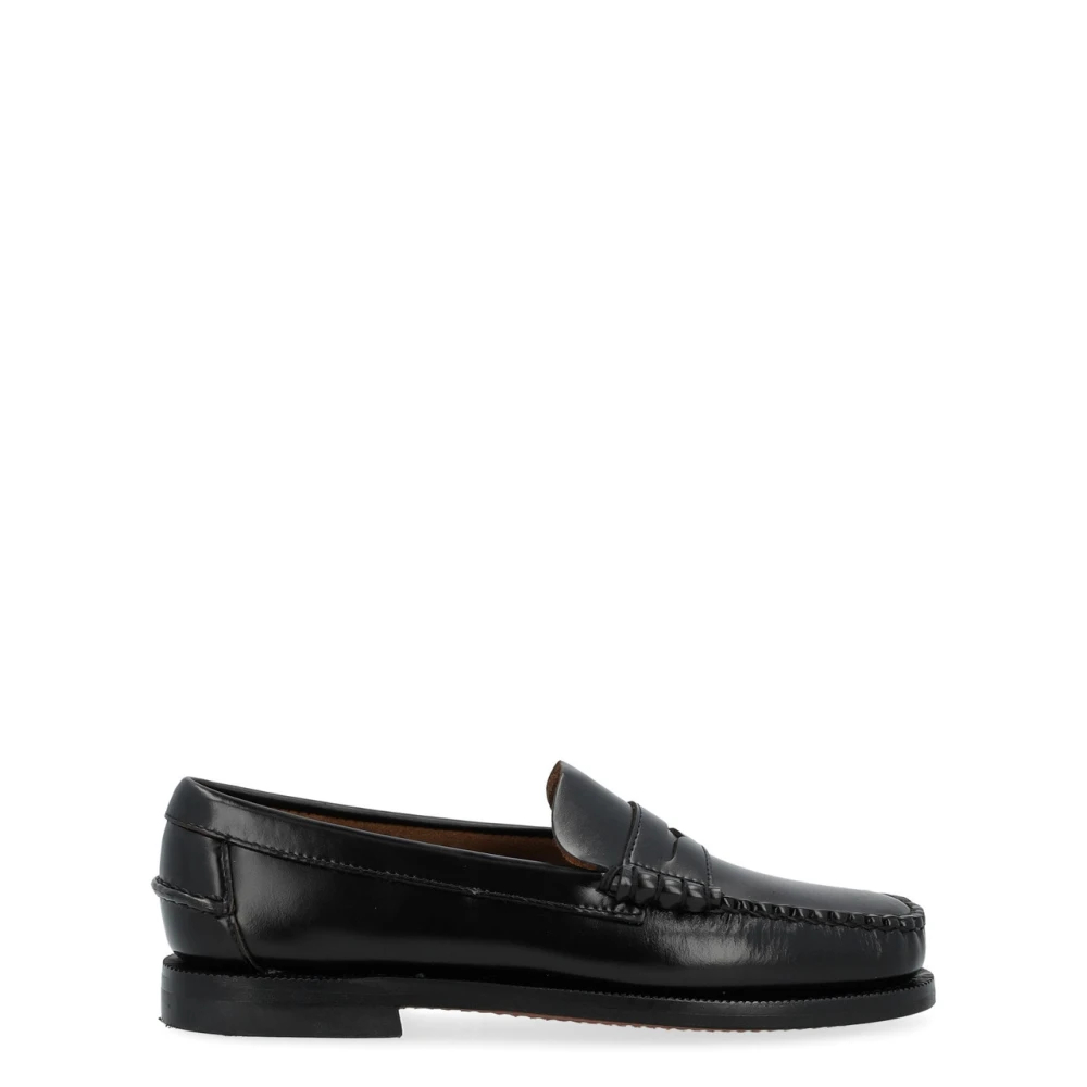 Sebago Damen Schwarz, Leder Für 7001530 Klassische Leder-Mokassins Dan Schwarz (40), Flach, 1 Bis 3 Cm, Keine, Lässig, Party - Bild 11