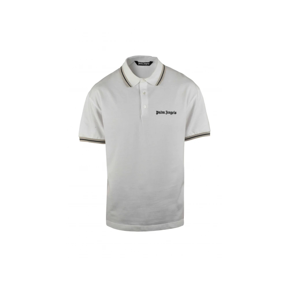 Palm Angels Herren Weiß - Classic Logo Poloshirt - Tops - Xl