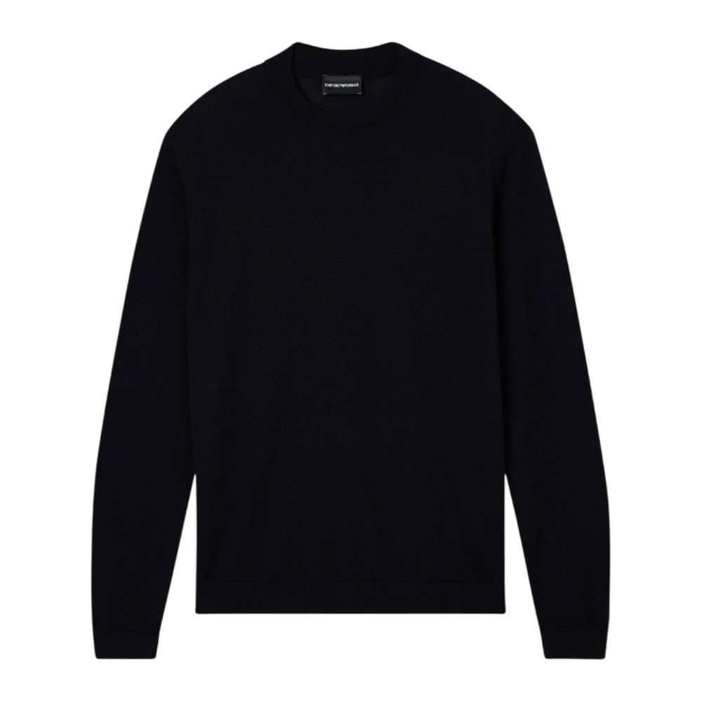 Emporio Armani Herren Blau - Maglia Rasata Girocollo - Knitwear - S