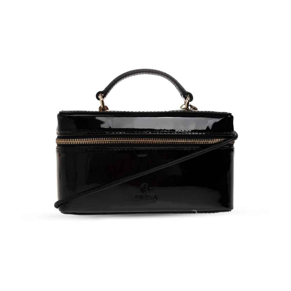 Furla Damen Schwarz Camelia Mini-Tasche Nero Lackleder - Bild 5
