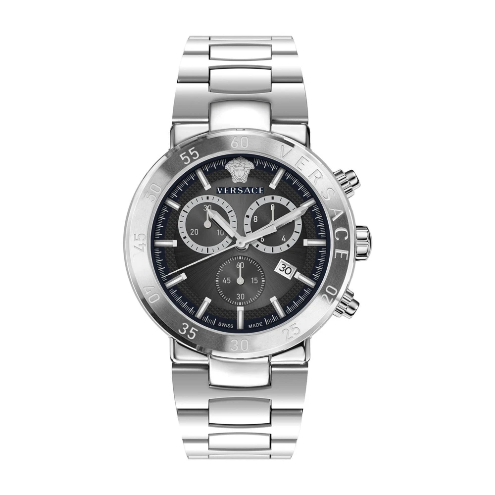 Versace Herren Grau - Greca Chrono Wave - Accessories - One Size