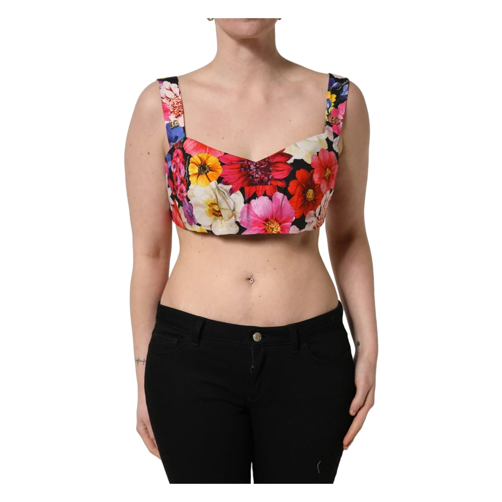 Dolce & Gabbana Damen Multicolor - Cropped Bustier Tank - Tops - Mehrfarbig - 3XS