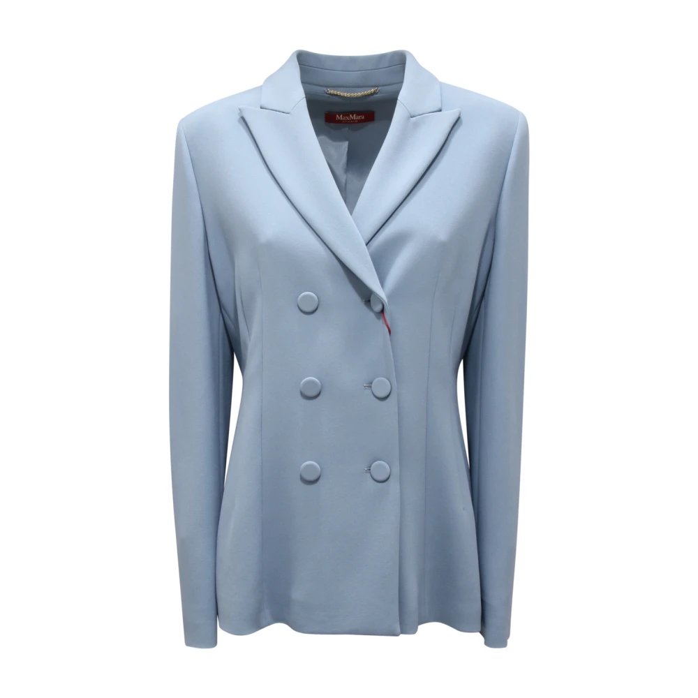 Max Mara Damen Blau - Doppelreihige Studio-Jacke - Jackets - Xs