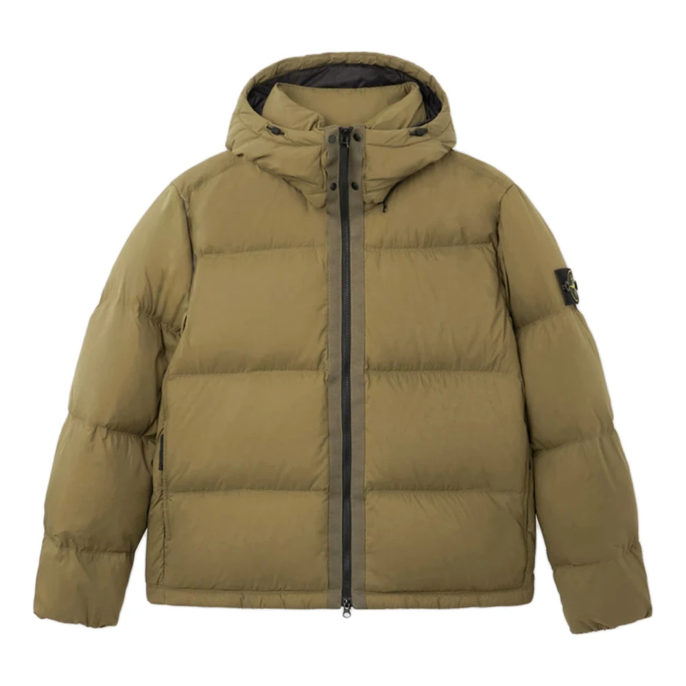 Stone Island Grün Stone Island_militärgrüne Daunenjacke Aus Mattem Ripstop-Nylon Mit Abnehmbarer Kapuze_grün_m_mann - Bild 8