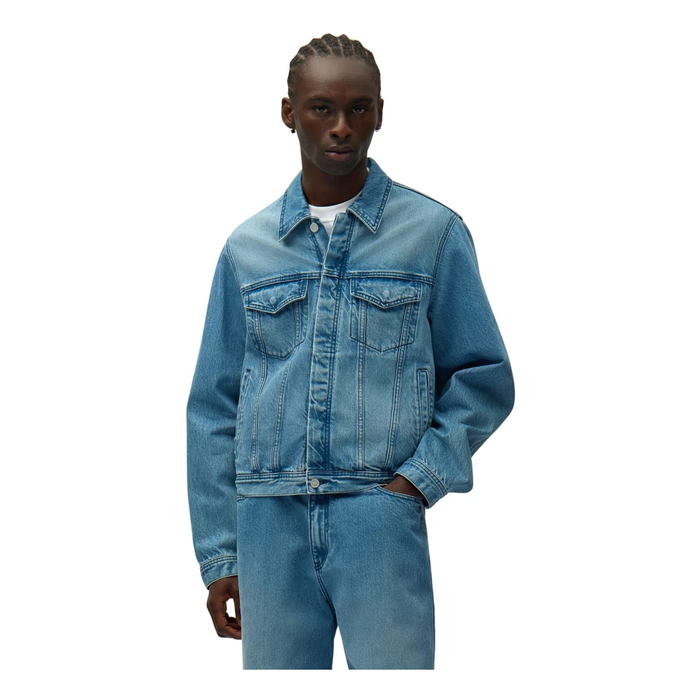 Arte Antwerp Herren Stoned Blue Jeansjacke Circle Logo, Gr. L - Bild 6