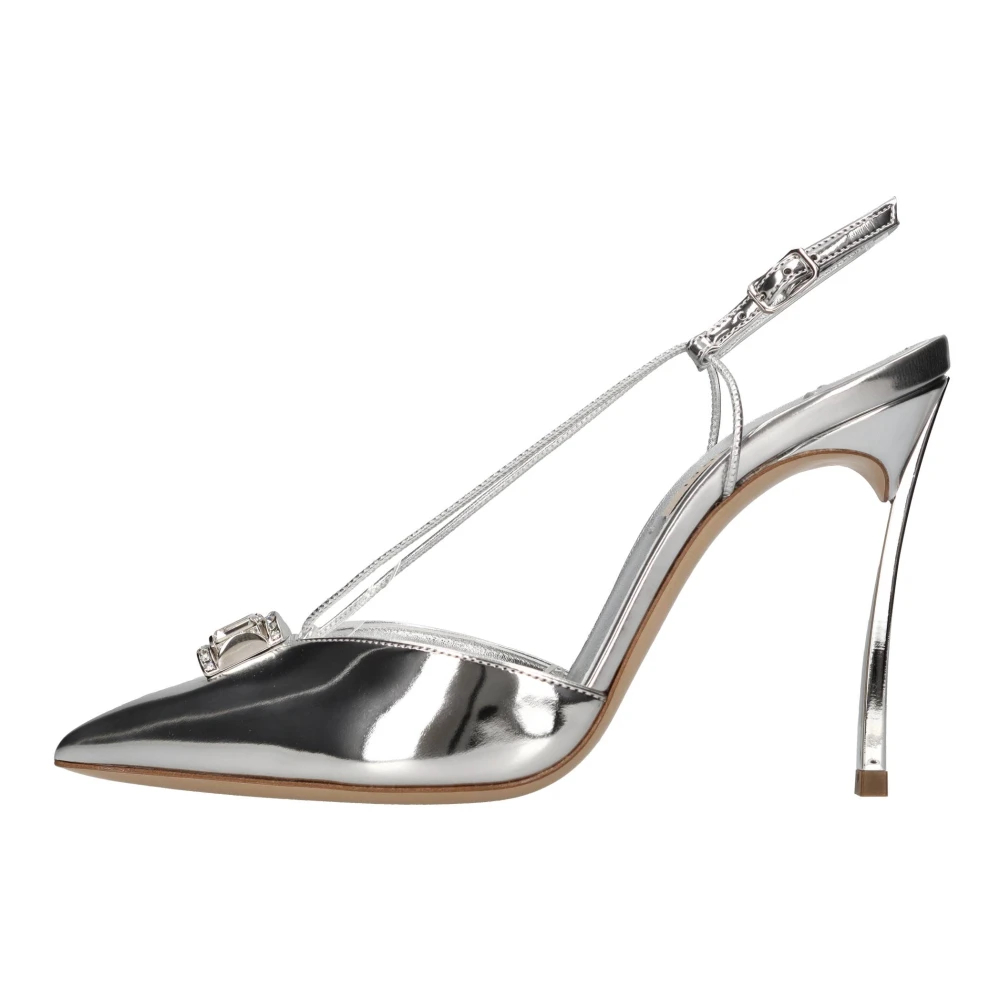 Casadei Damen Grau - Décolleté Slingback Blade Cas25 - Shoes - 39 Eu