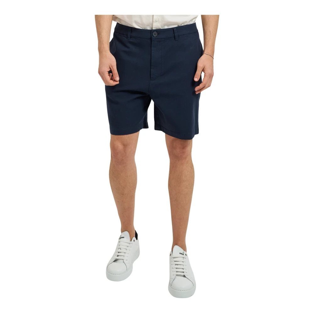 Armani Exchange Herren Blau - Bermuda-Shorts Aus Leinenmischung - Shorts - W38