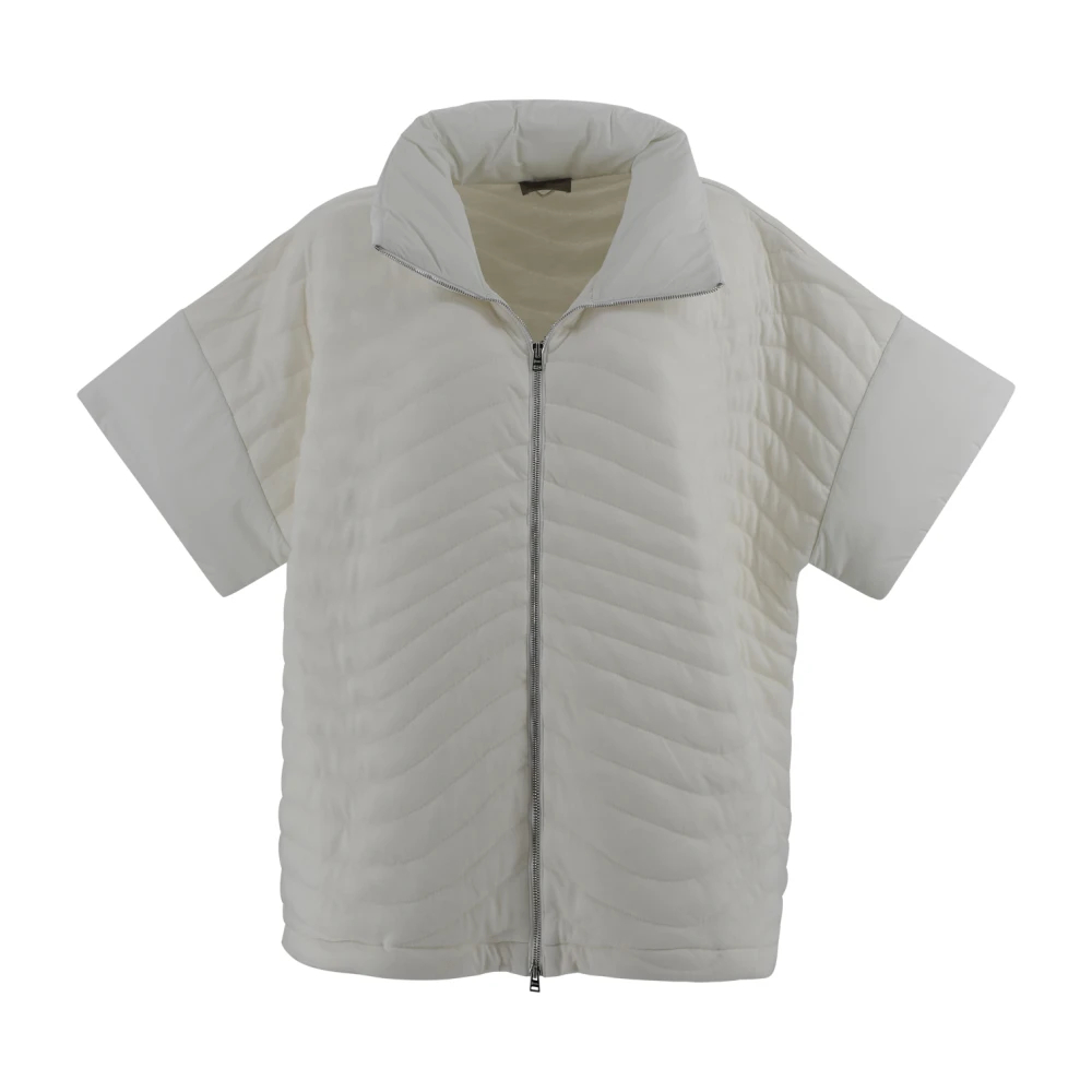 Herno Damen Weiß - Gepolsterte E Poncho Jacke - Jackets - L