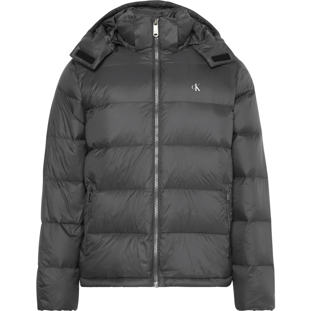 Calvin Klein Jeans - Gesteppte Daunenjacke Mit Abnehmbarer Kapuze - Jackets - Herren - Grau - Xl - Bild 7