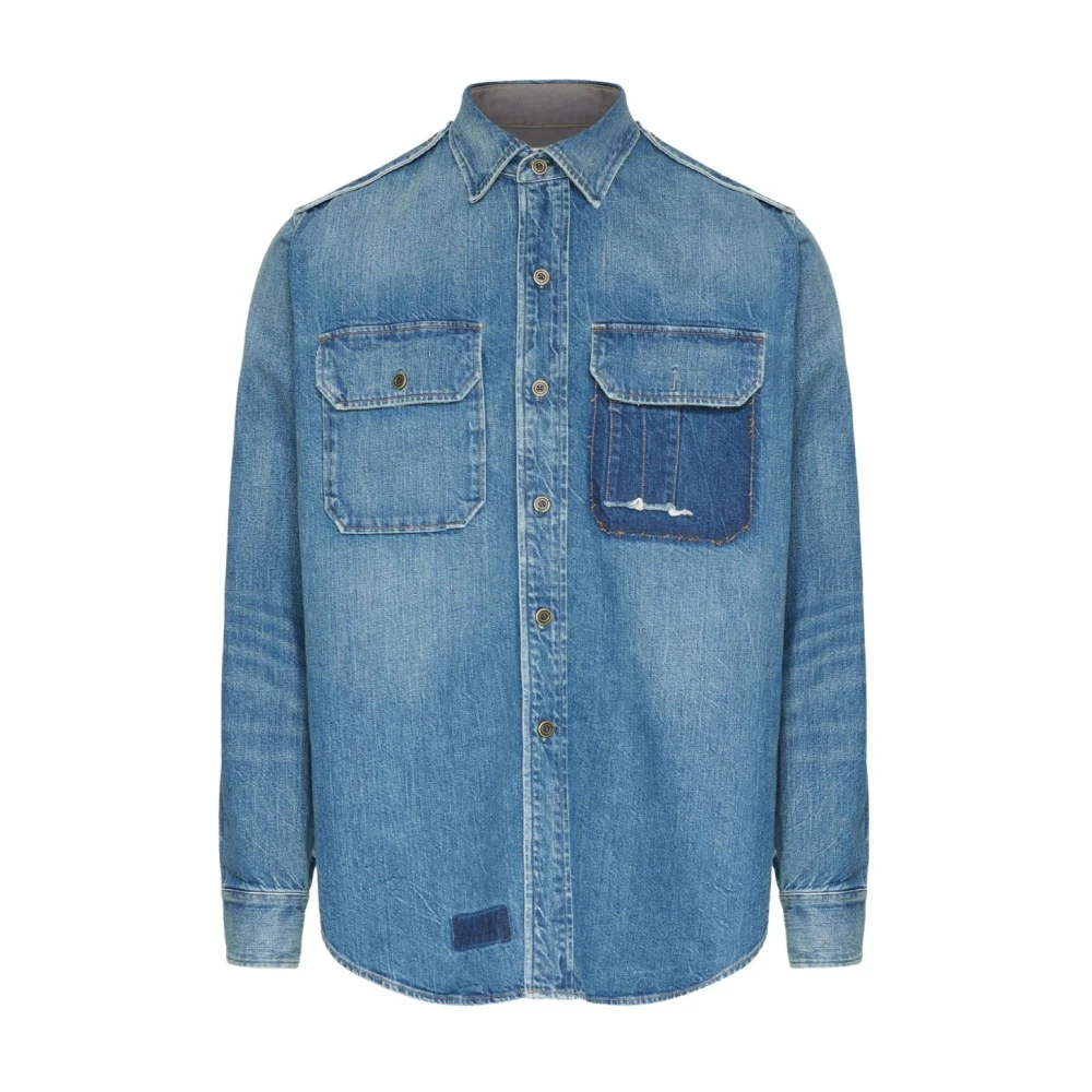 Maison Margiela Herren Blau - Hellblaues Hemd Mit Klappentaschen - Shirts - 2XL