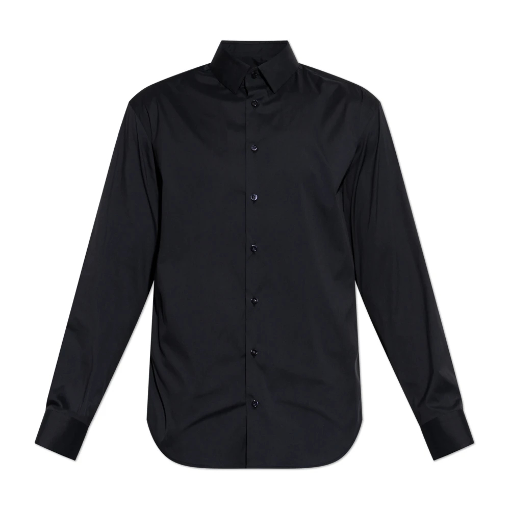 Giorgio Armani Herren Blau - Slim Fit Baumwollhemd - Shirts - L