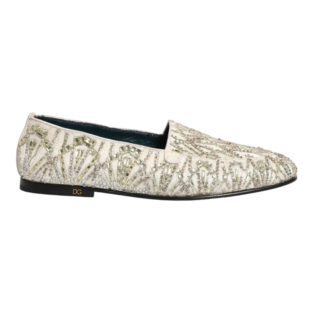 Dolce & Gabbana Herren Beige - Loafers Slipper Schuhe - Shoes - 43 Eu