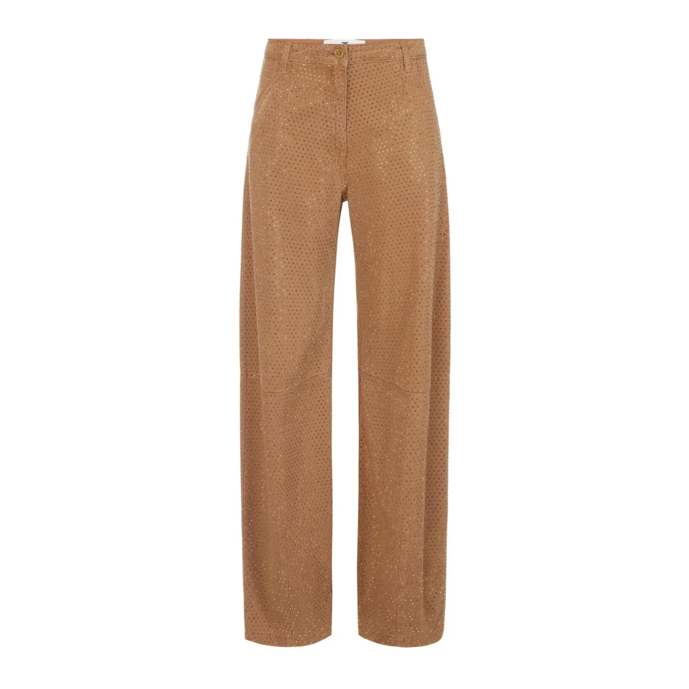 Elisabetta Franchi Damen Hellbraun Stoffhose Pj-16D-66E2-V560 Balloon Fit - Bild 2