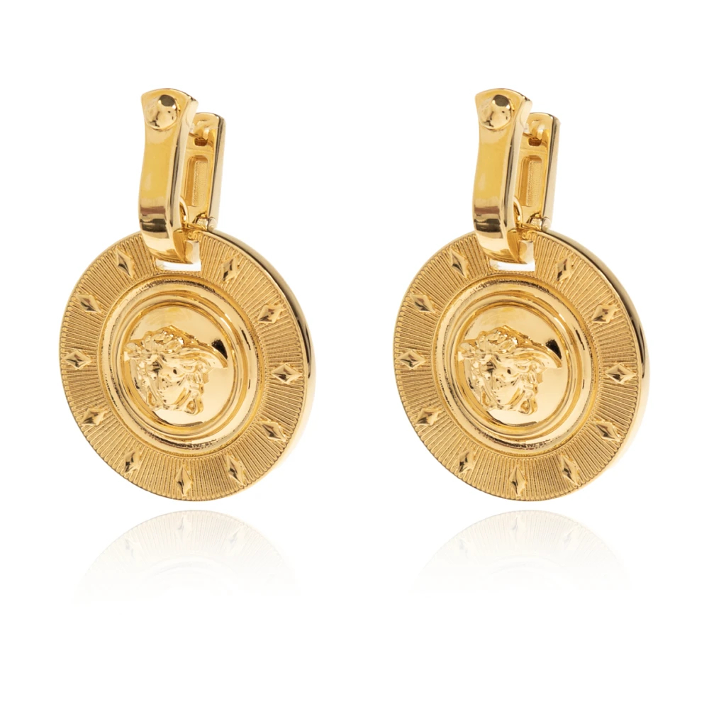 Versace Damen Gelb - Medusa Head Earrings - Accessories - One Size