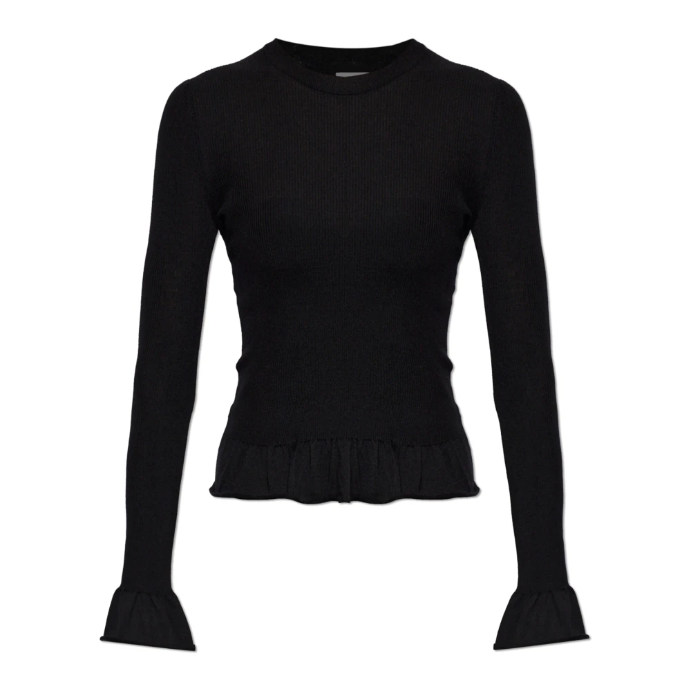 Jil Sander Damen Schwarz - Wollpullover Mit Langen Ärmeln - Knitwear - K - M