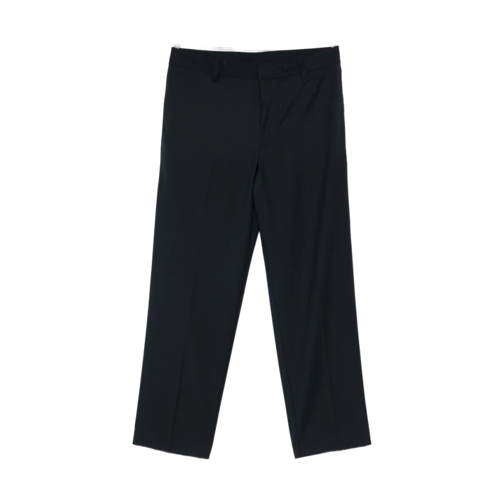 Emporio Armani Herren Blau - Logo Detail Wollhose - Trousers - 3XL