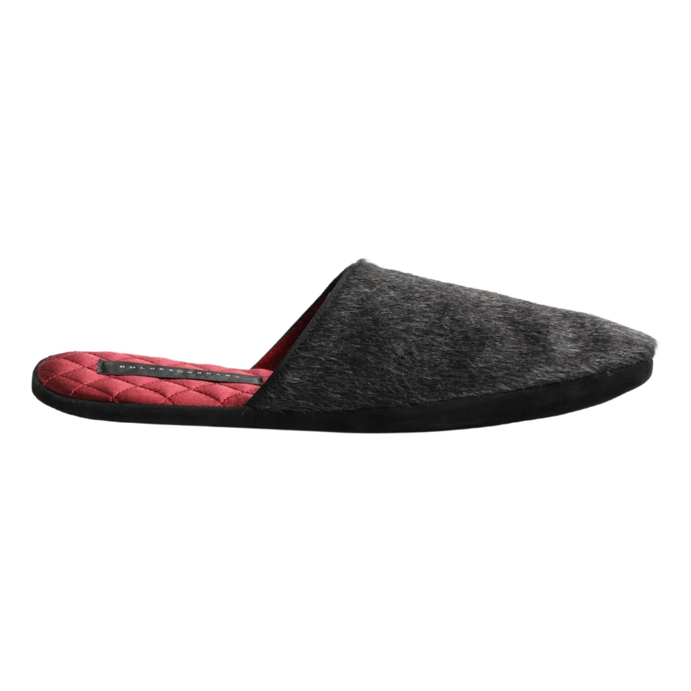 Dolce & Gabbana Herren Grau - Slip-On Hausschuhe - Shoes - 43 Eu