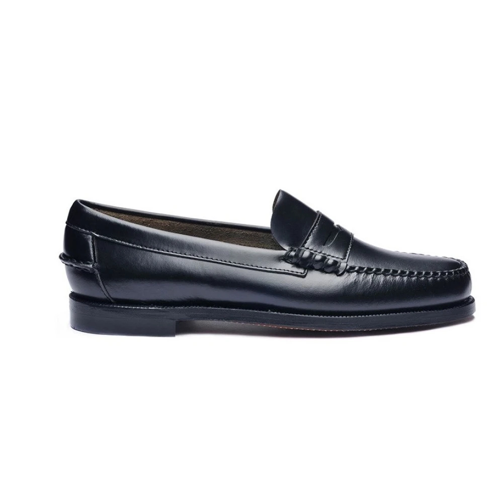 Sebago Damen Schwarz, Leder Für 7001530 Klassische Leder-Mokassins Dan Schwarz (40), Flach, 1 Bis 3 Cm, Keine, Lässig, Party - Bild 15